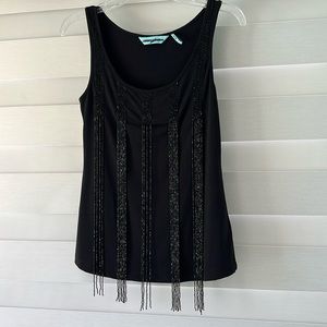 Guess by Marciano black top with beaded strings